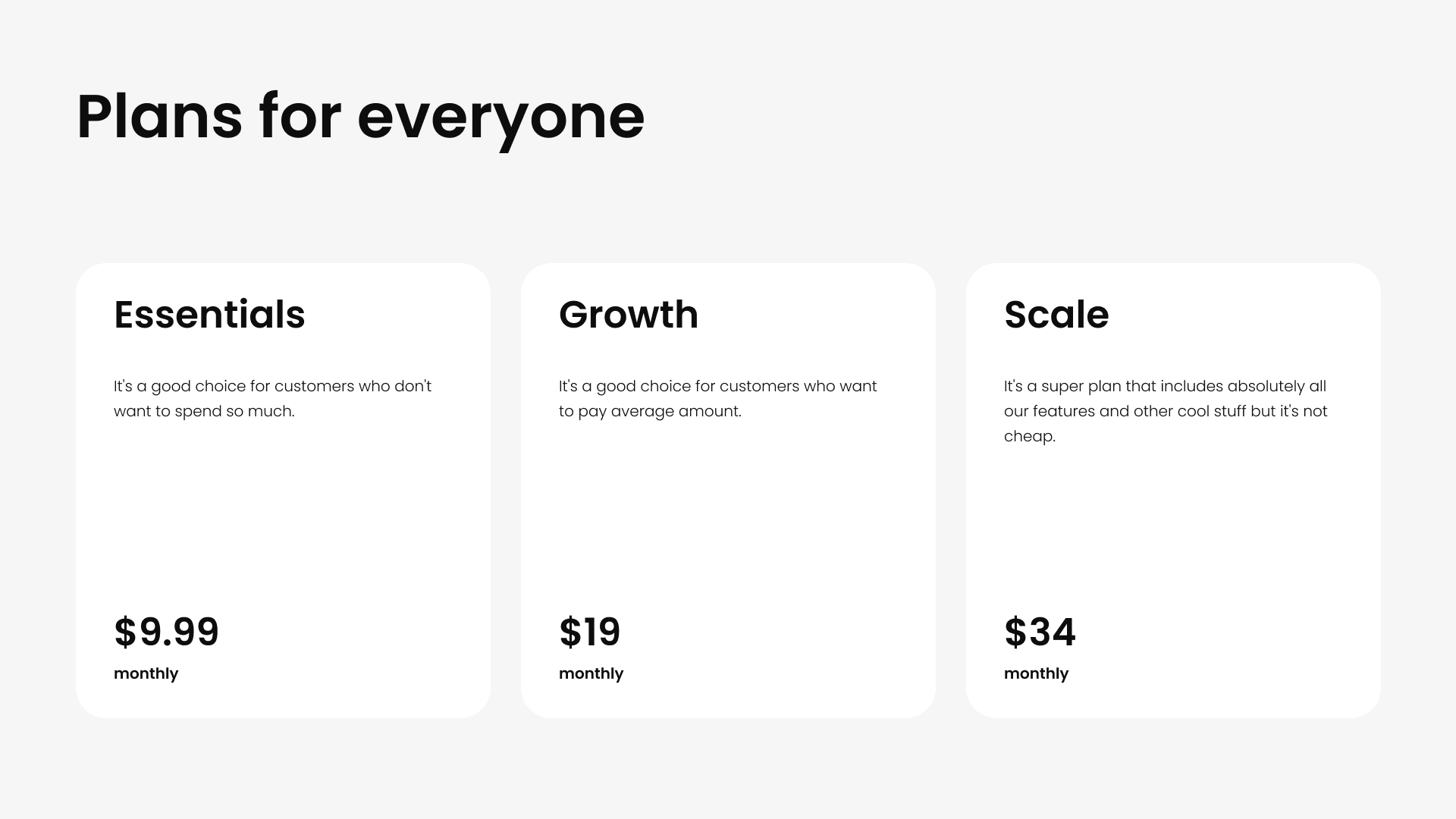 Business Model & Price Slide Templates slidddo